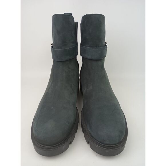 Christian Louboutin Black Nubuck CL Logo Lug Sole Chelsea Boots Size 42 - Picture 3 of 7